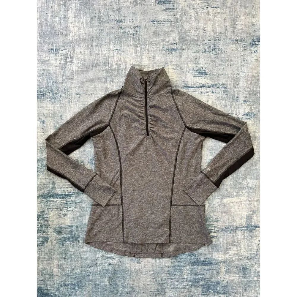 Champion Gray Black Semi Fitted Pullover Running Jacket Medium